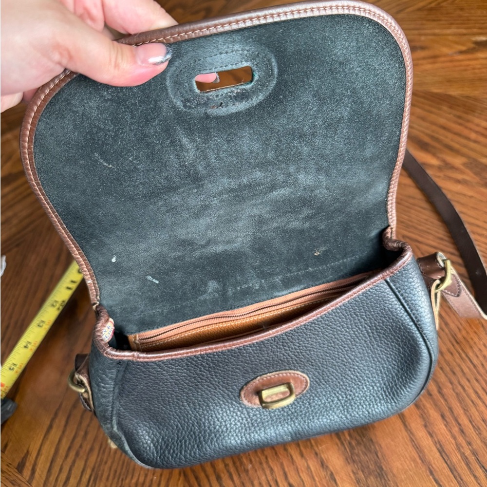 Vintage DOONEY & BOURKE ‎ Black Leather Crossbody Bag or Shoulder Purse - Picture 7 of 10